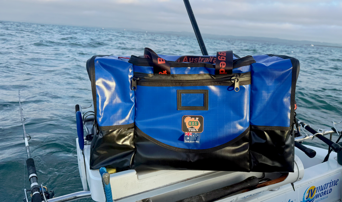 AOS Aussie Made Deluxe PVC Marine Gear Bag Blue PVC - Small – AOS