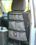 AOS Canvas Universal Rear Seat storage Organiser - 12 Pockets - Coyote Tan