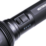 Nextorch Rechargeable Torch Ultra Long Range, Glass Breaker, Battery Indicator, Turbo Mode