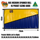 AOS Spanner Roll, Tool Wrap  Medium 16 Pockets
