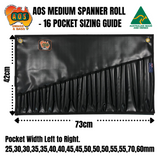 AOS Spanner Roll, Tool Wrap  Medium 16 Pockets