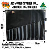 AOS Jumbo Spanner Roll, Tool Wrap  Large 10 Pocket