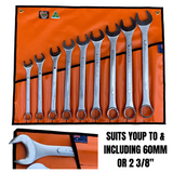 AOS Jumbo Spanner Roll, Tool Wrap  Large 10 Pocket