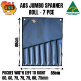 AOS Jumbo Spanner Roll, Tool Wrap  Large 7 Pocket