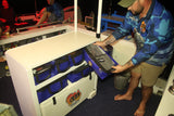AOS PVC 4WD Marine Cargo Storage Drawer Bag with Clear Top 16cm - Blue