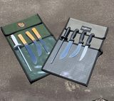 AOS Australian Made Canvas Knife, Tool & Utensil Wrap Roll W/ Clear Front  - Touch Tape Closure