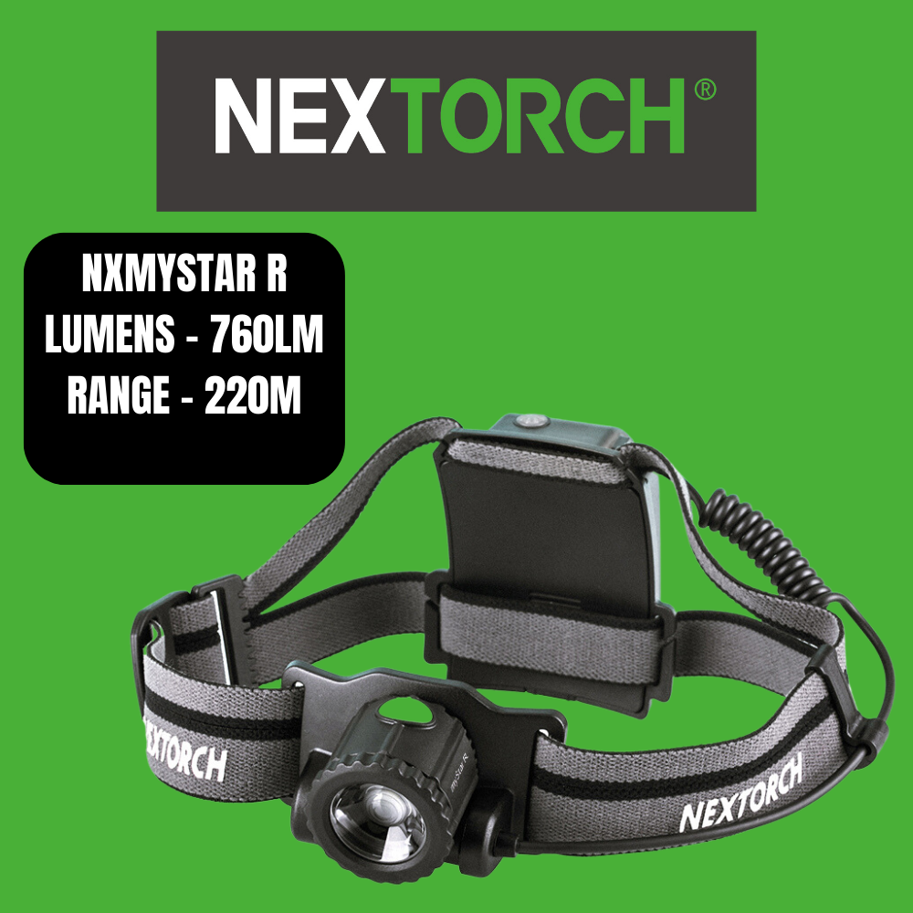 Nextorch MyStar R Rechargeable & Battery Usage Headlight, 360