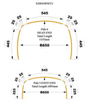 AOS Swag Replacement Aluminum Alloy Dome Swag Hoop pole Set