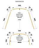 AOS Swag Replacement Aluminum Alloy Dome Swag Hoop pole Set