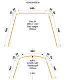 AOS Swag Replacement Aluminum Alloy Dome Swag Hoop pole Set
