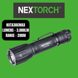 Nextorch Rechargeable Torch Ultra Bright, Strobe & Metal Tail Switch