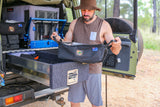 AOS Canvas 4WD Compact Under Seat Storage Bag with Clear Top 11cm