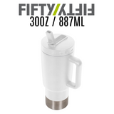 Fifty-Fifty 30oz Double Wall Vacuum Insulated Tall Mug with Straw Lid