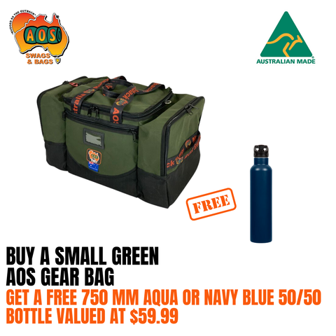 AOS Gear Bag + 750ml Water Bottle Value Pack