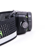 NEXTORCH eStar 1300Lm Dual-Beam White / Red Headlight - Rechargeable + Spare Battery + AAA Compatible - Black