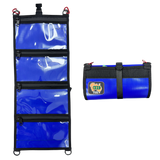 AOS Marine‑Grade Lure & Tackle Roll Organiser – H Duty PVC Blue Rip‑Stop