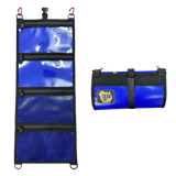 AOS Marine‑Grade Lure & Tackle Roll Organiser – H Duty PVC Blue Rip‑Stop
