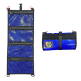 AOS Marine‑Grade Lure & Tackle Roll Organiser – H Duty PVC Blue Rip‑Stop