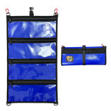AOS Marine‑Grade Lure & Tackle Roll Organiser – H Duty PVC Blue Rip‑Stop