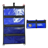 AOS Marine‑Grade Lure & Tackle Roll Organiser – H Duty PVC Blue Rip‑Stop