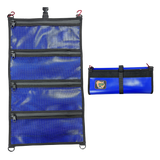 AOS Marine‑Grade Lure & Tackle Roll Organiser – H Duty PVC Blue Rip‑Stop
