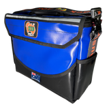 AOS Aussie Made DLX Saltwater Resistant Tackle Bag, Adjustable Shoulder Strap - Blue PVC