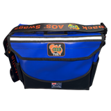AOS Aussie Made DLX Saltwater Resistant Tackle Bag, Adjustable Shoulder Strap - Blue PVC