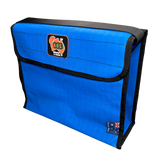 AOS Aussie Made STD Heavy Duty Tackle Bag, Triple Layer Base, Shoulder Strap - Blue Canvas & PVC
