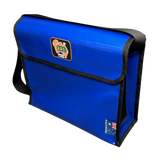 AOS Aussie Made STD Heavy Duty Tackle Bag, Triple Layer Base, Shoulder Strap - Blue Canvas & PVC