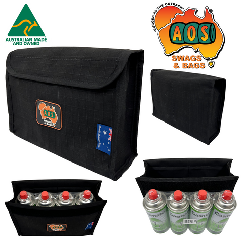 AOS Butane Canister Storage Bag Black