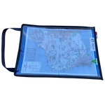 AOS A3 Map Storage Bag DFES SES DEC - Blue Canvas