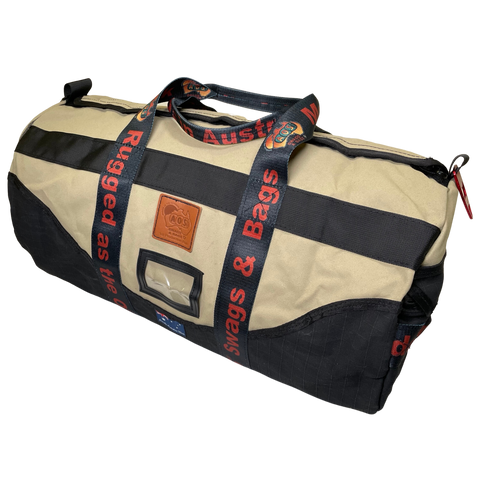 AOS Aus Made Deluxe Canvas Sports Duffle Bag Coyote Tan - 3 Sizes