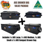 AOS DRAWER BAG - ALL 4 SIZES - VALUE PACK