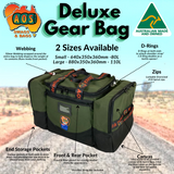 AOS Aussie Made Deluxe Canvas Gear Bag Grey - Small