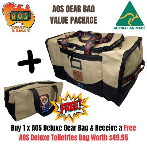 AOS Gear Bag + FREE Toiletries Bag Bundle