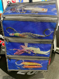 AOS Marine‑Grade Lure & Tackle Roll Organiser – H Duty PVC Blue Rip‑Stop