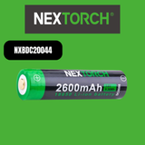Nextorch 18650 Rechargeable Lithium Battery 2600 MaH, USBC Charge