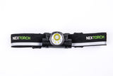 NEXTORCH hiStar 2300 Lumens Headlight, White & Red LED, 18650 + CR123A Battery Compatibility