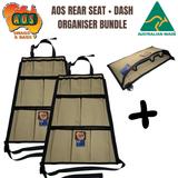 AOS Rear Seat Storage Organiser + Dash Organiser Bundle