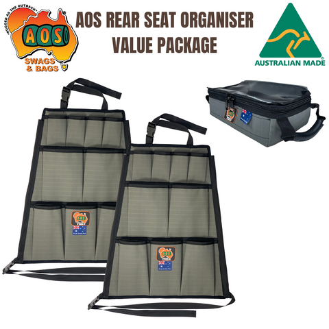 AOS REAR SEAT STORAGE ORGANISER VALUE PACK