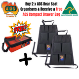 AOS Rear Seat Storage Organiser + FREE Under Seat Drawer Bag Bundle