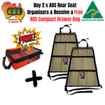 AOS Rear Seat Storage Organiser + FREE Under Seat Drawer Bag Bundle