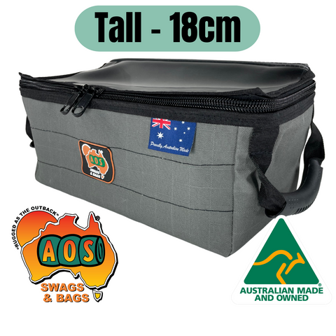 AOS Canvas 4WD Cargo Storage Drawer Bag with Clear Top - TALL 18cm