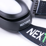 Nextorch iStar Rechargeable Intelligent Headlight, Spot & Flood, Flip-Up Dimming, Wh/Rd LED