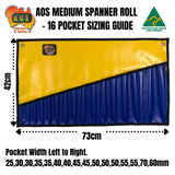 AOS Spanner Roll, Tool Wrap – Medium 16 Pockets