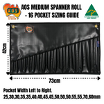 AOS Spanner Roll, Tool Wrap – Medium 16 Pockets