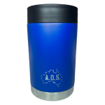 AOS Blue Double Wall Vacuum Insulated S/S Stubby & Can Cooler Thermal Mug