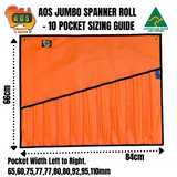 AOS Jumbo Spanner Roll, Tool Wrap – Large 10 Pocket