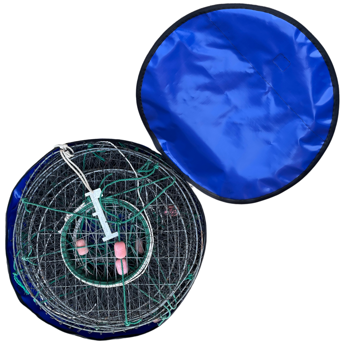 AOS Marine Drop Net Backpack Marron & Crab Net Bag, Waterproof Zips ...