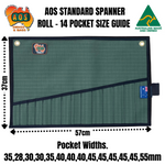 AOS Spanner Roll, Tool Wrap - Standard 14 Pockets